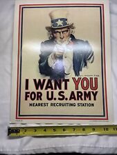 1985 US Army Recruiting Poster Uncle Sam I WANT YOU RPI-223 556-038 Gov't Print picture
