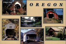 Oregon Covered Bridges McKee Antelope Creek Shimanek Larwood ~ postcard sku013 picture