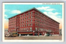 Saginaw MI-Michigan, Hotel Bancroft, Advertising, Antique Vintage c1934 Postcard picture