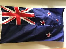 NEW ZEALAND National Flag Dura Lite Nylon Dettra Box Vtg 3' x 5' Red White Blue picture
