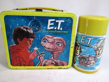 Vintage 1982 E.T. The Extra Terrestrial metal lunch box set by Aladdin picture
