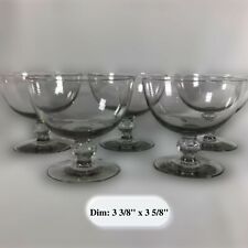 Set of 5 Antique Wine Glass Clear Cognac Cocktail Glasses 3 3/8