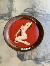 Nice Single Vintage 1950's Tom Kelley's Nude MARILYN MONROE Pin Up Metal Coaster picture