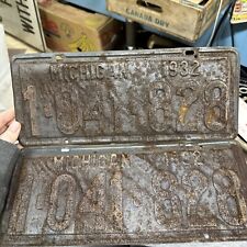 Pair Of 1932 Michigan License Plates 1-041-828  picture