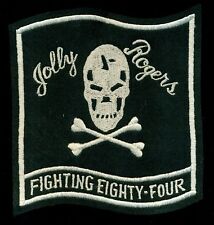 USN VF-84 Jolly Rogers Fighting Eighty-four WW2 Felt Patch S-22 picture
