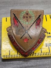 Twilight Of The Horse Cavalry Military Pin WW1 110th Cavalry Regiment Badge picture