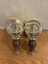 Vintage 1970’s, Set Of 2 Wall Hanging Homco Gold Metal And Wood Wall Sconce picture