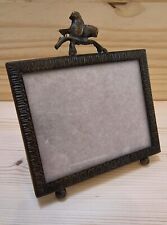 Antique small brass picture frame - 19th century, French - Two Birds - VTG 1880s picture