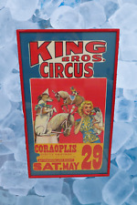 1954 King Bros Circus Poster Coraopolis, PA circus carnival Lions Club picture