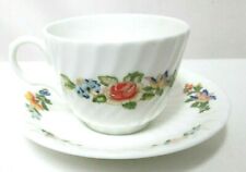 AYNSLEY Vintage Cottage Garden Tea Cup & Saucer England Fine Bone China floral picture