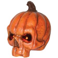 Pumpkin Skull with LED Light-Up Eyes Halloween Decoration picture