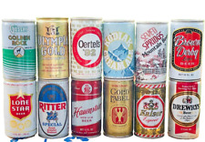 Vintage EMPTY Beer Can LOT OF 12 Collectible Aluminum Pull Tab Cans For Display picture
