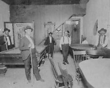Group Of Old West Cowboys Playing Pool  At Rest  Vintage Distressed photo  8X10 picture