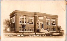 Postcard Public Library Greenfield, Iowa RPPC Postmarked 1924 picture