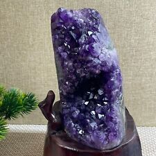Brazil natural amethyst geode purple quartz cave cathedral+base 3250g picture