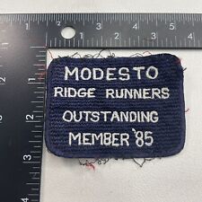 Vtg CA MODESTO RIDGE RUNNERS OUTSTANDING MEMBER 1985 Off Road Vehicle Patch 20E0 picture
