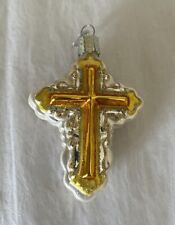 Old World Christmas Small Gold Cross Ornament picture