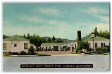c1940's Ruffles Auto Court Hotel & Restaurant Port Angeles Washington Postcard picture