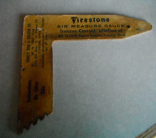 Vintage Advertise FIRESTONE AIR MEASURE Tractor Tire GAUGE King Tire Clinton IA picture