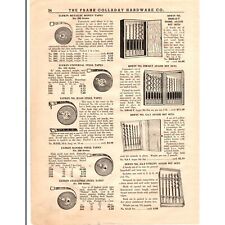 The Frank Colladay Hardware Co Page 23-24 Zig-Zag Rules Lufkin Auger VTG 1930's picture