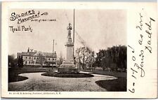 Postcard Middletown NY  Soldiers Monument War of 1861-1865 Thrall Park 1904 picture
