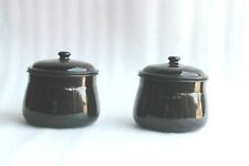 VINTAGE BLACK ENAMEL STOCKPOT WITH LID BEST KITCHENWARE COLLECTIBLE BV-6 picture