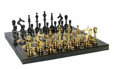 Collectible 100% Brass Vintage Chess board game set 14
