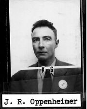 J. Robert Oppenheimer Portrait Badge Los Alamos Scientist Photo Photograph picture