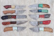 LOT OF 10 PCS HANDMADE DAMASCUS STEEL BLADE MIX SKINNER  HUNTING KNIFE # H-25 picture