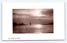 Postcard RPPC Photo Sailboat Sunset Buffalo NY 1907 Cancel Bromide Paper picture
