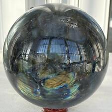 3560g Natural labradorite ball rainbow quartz crystal sphere gem reiki healing picture