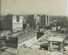LOS ANGELES ANTIQUE PHOTO NEGATIVE DOWNTOWN CONSTRUCTION c. 1905 picture