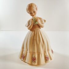 Vera Porcelain Figurine Girl Long Dress Holding Rose Holland picture