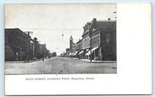 HOOPESTON, IL Illinois ~ MAIN STREET Looking W. c1910s Vermilion County Postcard picture