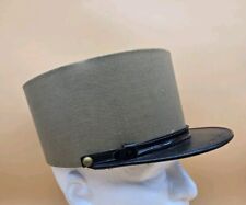 Vintage French Kepi Military Officer Hat Scecam Bernay Tan Black Size 56 picture