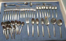 55 Pieces N.S.CO. Stainless Portrait - 10 Serving Pieces + Flatware fork spoon picture