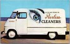 Vintage 1950s PEERLESS DRY CLEANERS Postcard Delivery Van / Location Unknown picture
