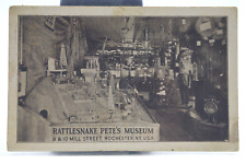 c1900s - Rochester NY Postcard Rattlesnake Pete Restaurant/Museum 8&10 Mill St. picture