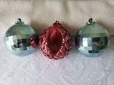 Vintage Plastic Christmas Ornaments Lot Of 3 picture
