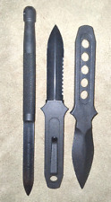 3 pc CIA Covert Agent Polymer Self Defense Tools Delta Dart Dagger LANGLEY VA  picture