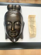 Japanese Buddha  Bronze Patinated Mask Original picture