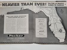 1935 Packer Outdoor Advertising Florida Map Fortune Print Ad Centerfold picture