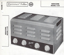 1957 NEWCOMB E-25 Amplifier Photofact MANUAL 3 Channel 25 Watt Amp E25 Vintage picture