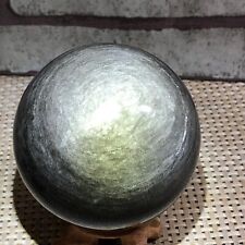 Rare NATURAL Silver Obsidian Ball crystal Polish sphere healing 688g d129 picture