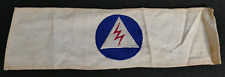 WWII US Home Front CD Civil Defense Messengers Armband Brassard Large Format picture