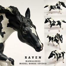 Breyer Running Stallion Custom Tobiano Model Horse Raven mawaldees   picture