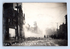 RPPC 1909. FIRE AT ELYRIA, OHIO. 4/14/09. POSTCARD DB44 picture