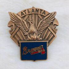 Vtg 1995 Atlanta Braves MLB Baseball Limited Edition Bronze Lapel Hat Pin LE picture