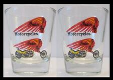 Very Nice Set of 2 Indain Motorcycles Shot Glasses picture