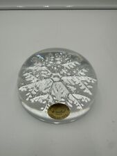 Garanti Cristal Snowflake Paperweight 24% Lead Crystal France 3.5” Round picture